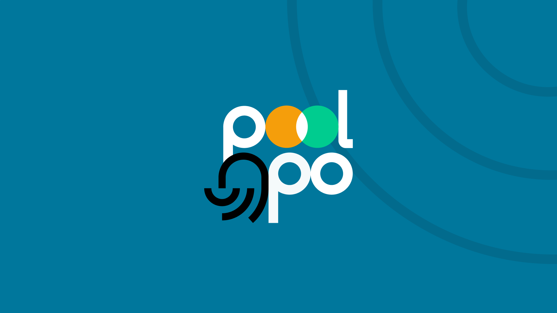 Copertina del progetto Poolpo, logo su fondo azzurro/verde