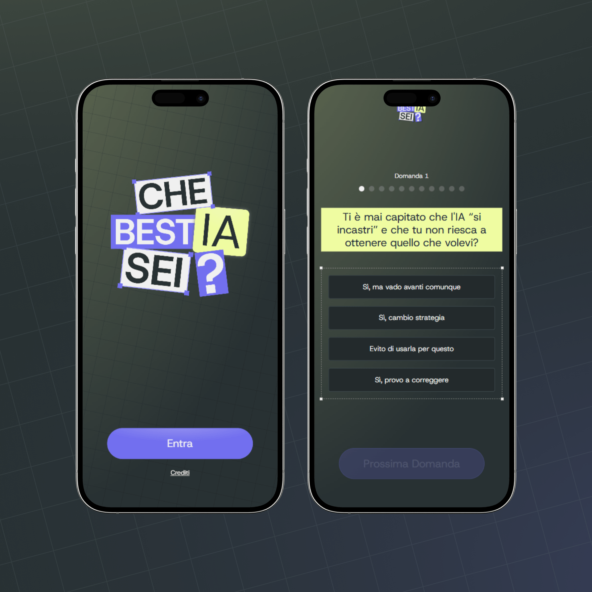 Mockup mobile Che BestIA Sei?
