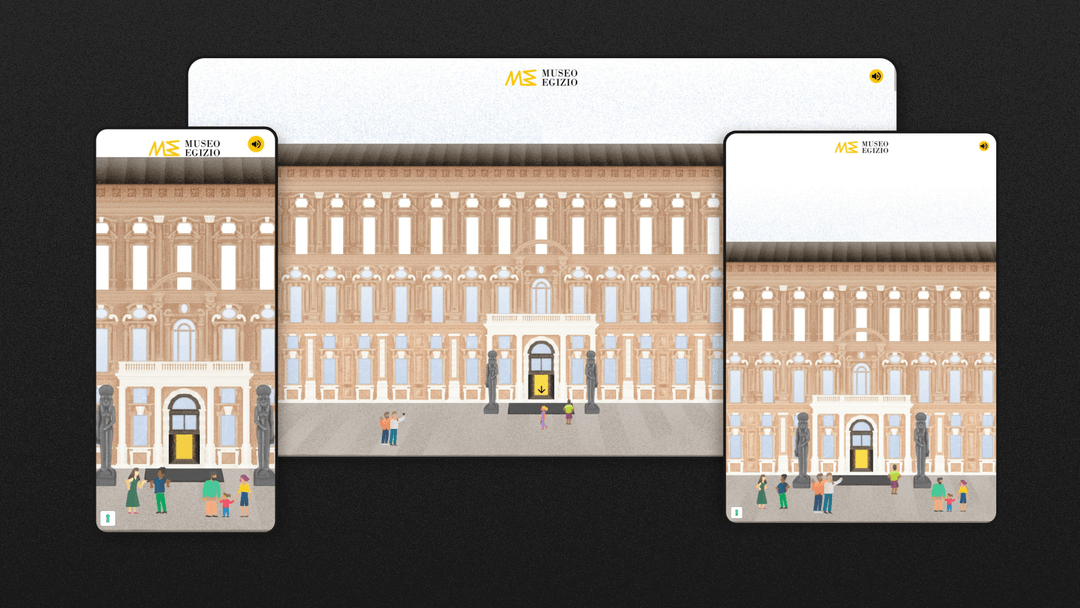 Mockup dell'esperienza Gli Strati della Storia su dispositivi differenti.