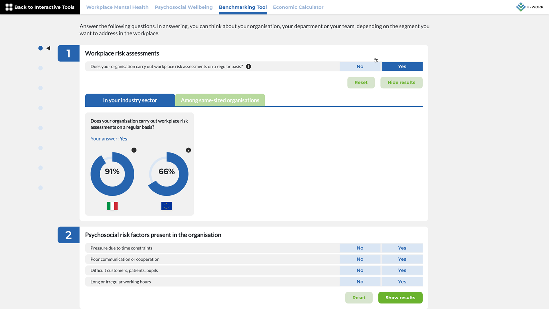 Schermate progetto HWORK Innovation Platform