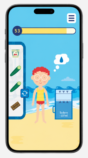 Uno dei minigiochi di Viveracqua Academy, progettato come estensione interattiva dei contenuti educativi.