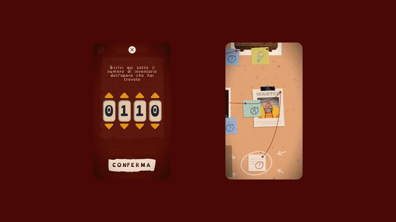Gif animata con codice e alcuni passaggi dell'esperienza.