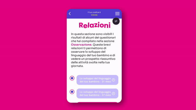 Gif animata del report del pediatra.
