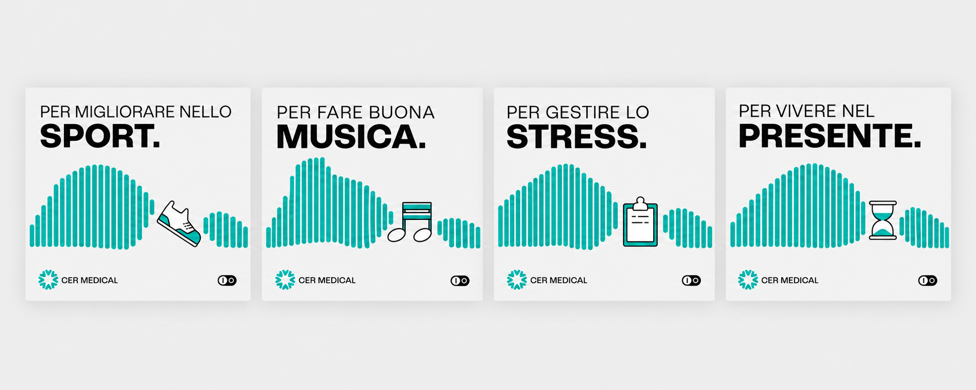 Grafiche degli episodi del podcast "Fai un bel respiro"