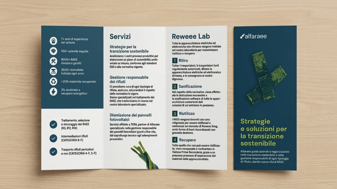 Brochure e materiali coordinati sviluppati a partire dalla nuova identità.
