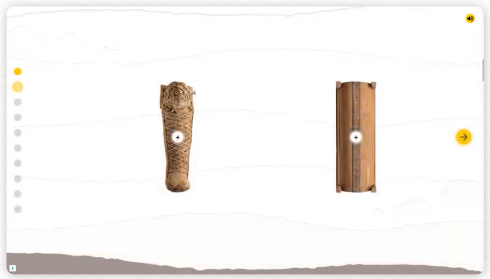 Dettaglio dell'interazione di scavo all'interno di uno strato.